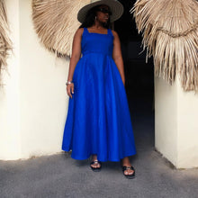 Load image into Gallery viewer, The Dahlia Dress Red Royal Blue