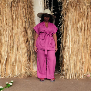 Pink Short Sleeved Lulama Set